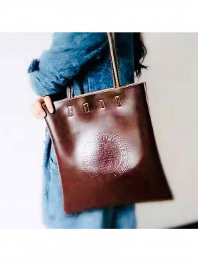 Solid Colour Glossy PU Tote Bag 